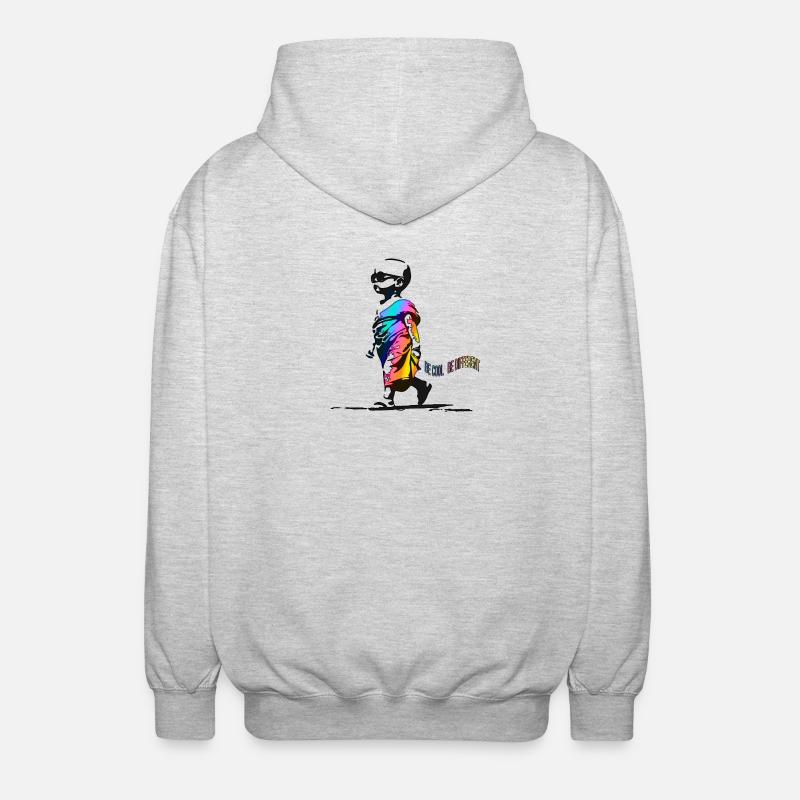 Be Cool Be Different - Unisex Kapuzenjacke - Hellgrau meliert