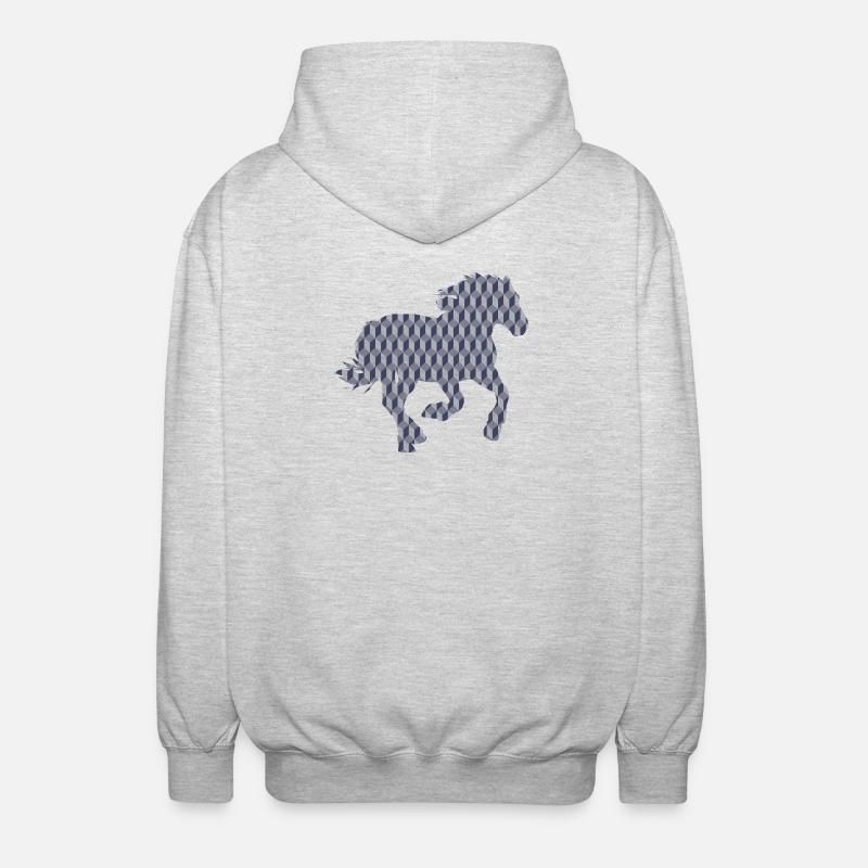 CHEVAL - Veste à capuche unisexe - gris clair chiné