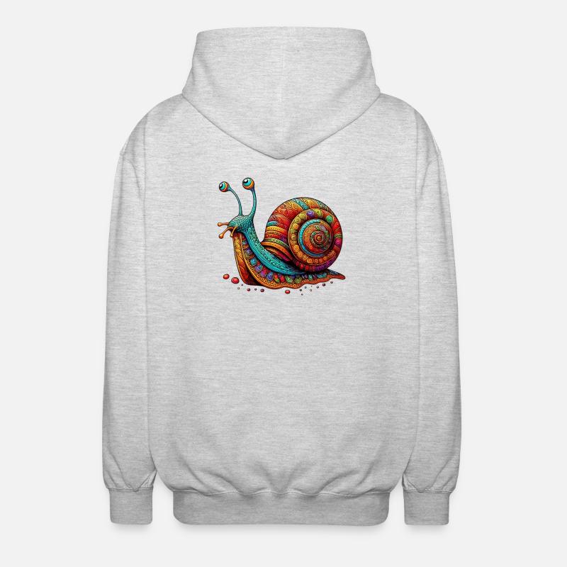 Escargot - Veste à capuche unisexe - gris clair chiné