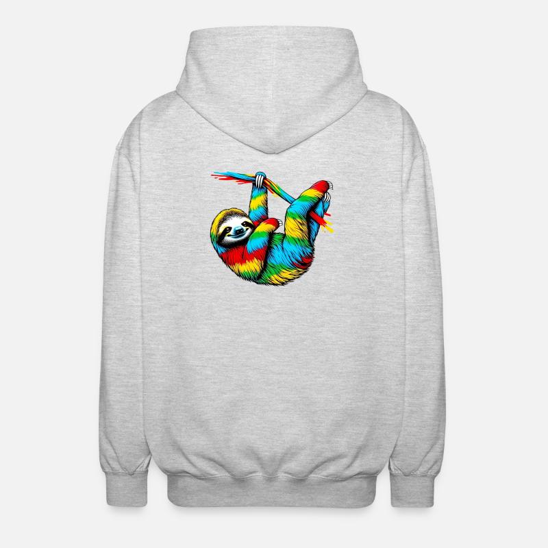 Faultier - Unisex Kapuzenjacke - Hellgrau meliert