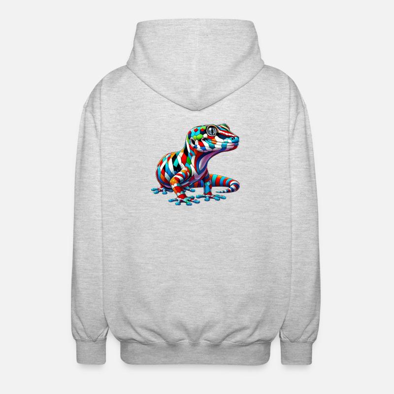 Gecko - Veste à capuche unisexe - gris clair chiné