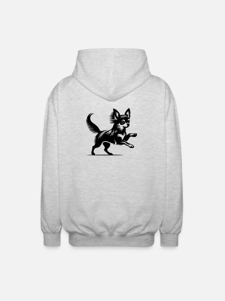 Chihuahua - Unisex Hooded Jacket - light heather grey