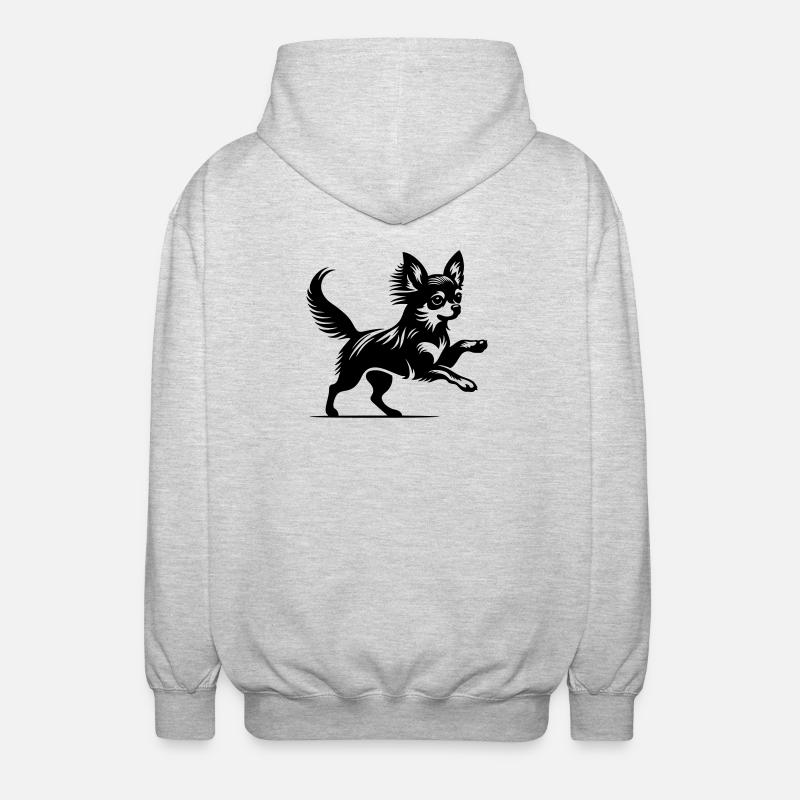 Chihuahua - Unisex Kapuzenjacke - Hellgrau meliert