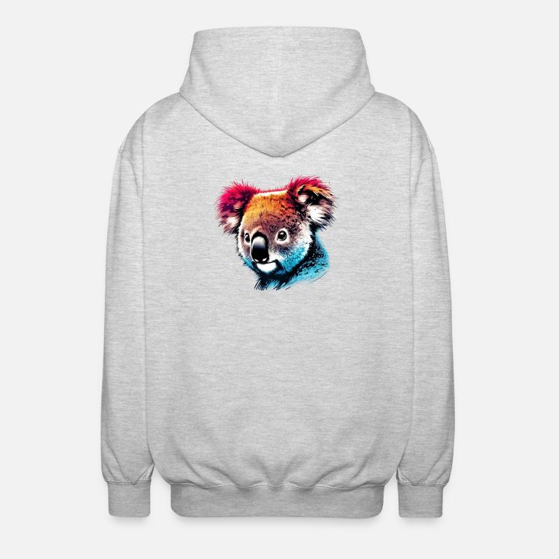 Koala - Unisex Kapuzenjacke - Hellgrau meliert