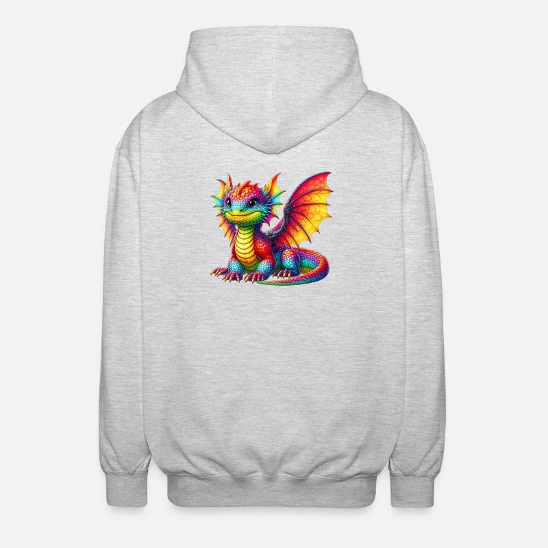 Dragon - Unisex Hooded Jacket - light heather grey