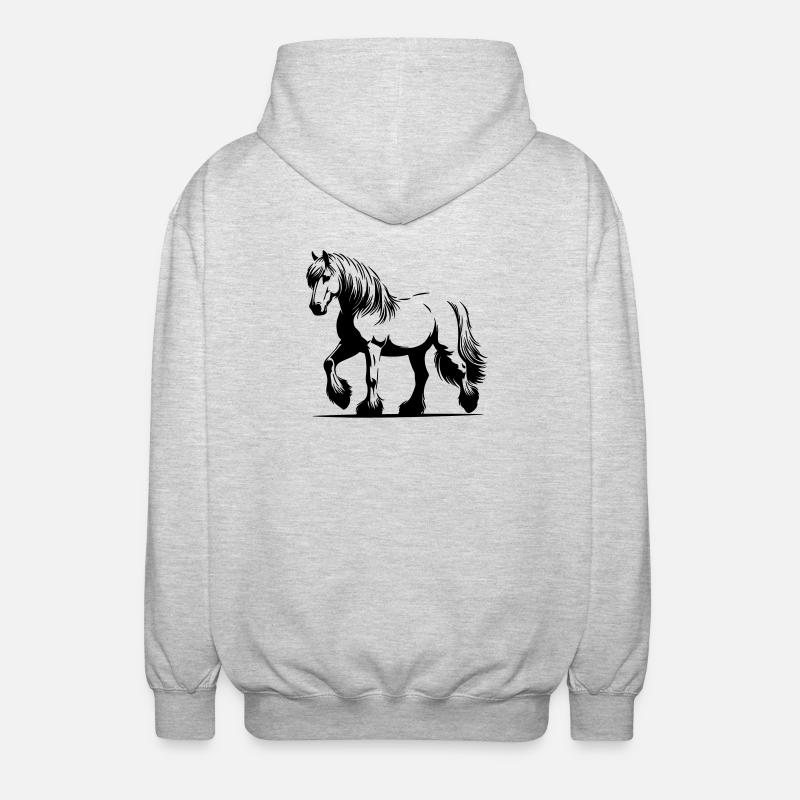 Haflinger de cheval - Veste à capuche unisexe - gris clair chiné