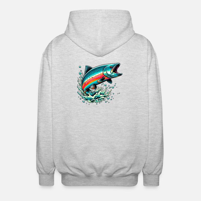 Salmone - Felpa unisex con cappuccio - grigio chiaro melange