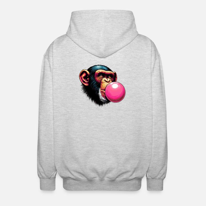 Monkey - Unisex Hooded Jacket - light heather grey