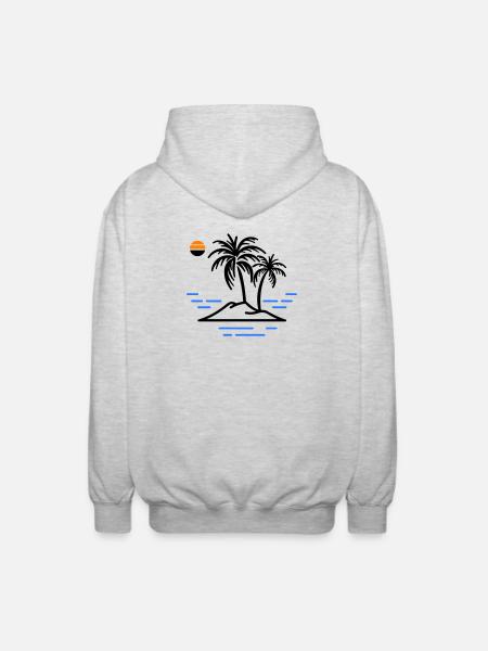 Palm Island - Unisex Hooded Jacket - light heather grey