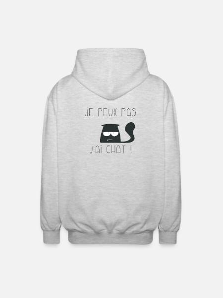 Je peux pas j'ai chaut blazé - Veste à capuche unisexe - gris clair chiné
