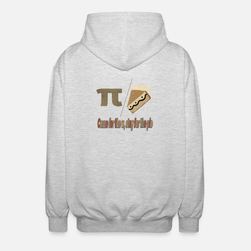 Pi Pie Pun Tee - Unisex Kapuzenjacke - Hellgrau meliert