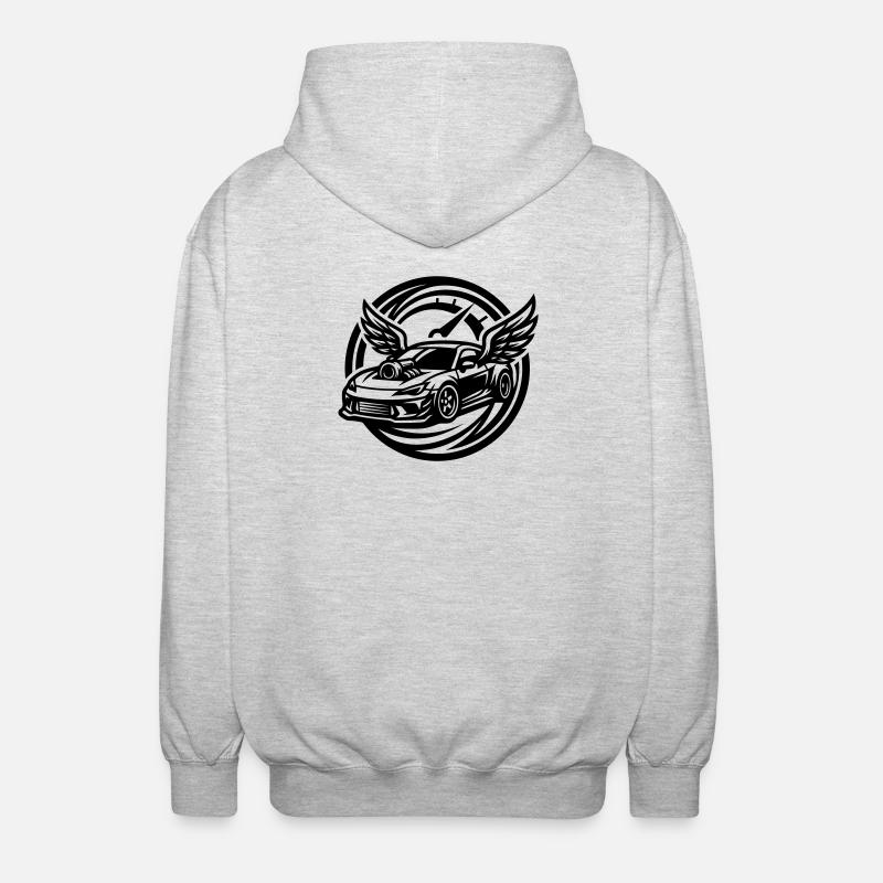 Car Tuning Speedometer - Unisex Hooded Jacket - light heather grey