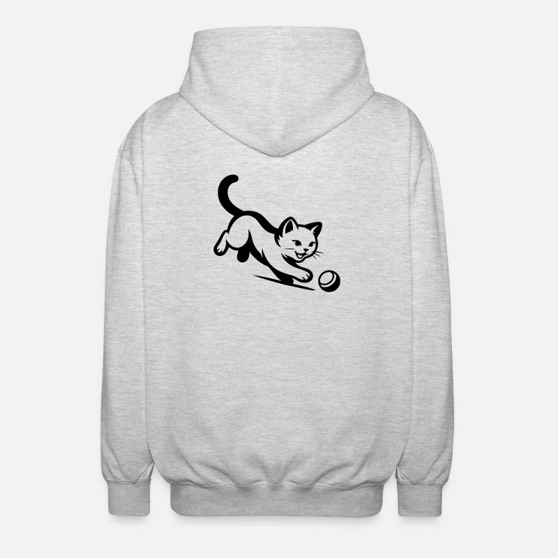 Chat - Veste à capuche unisexe - gris clair chiné