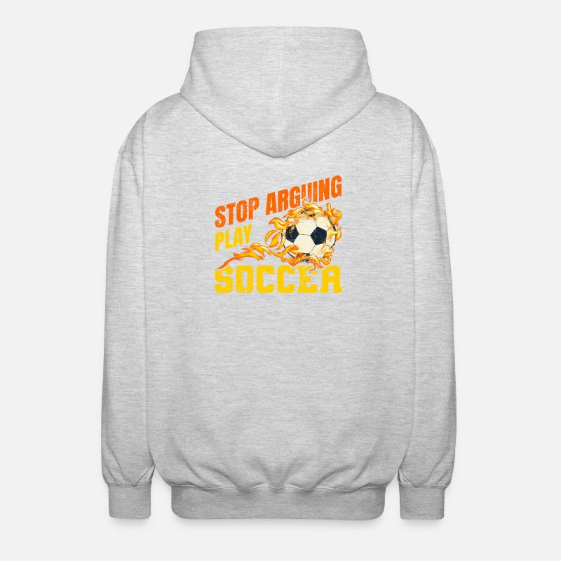 Fußball Witziger Spruch - Unisex Kapuzenjacke - Hellgrau meliert