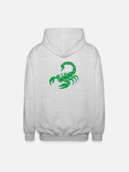 Scorpio – Power & Mystery - Unisex Hooded Jacket - light heather grey