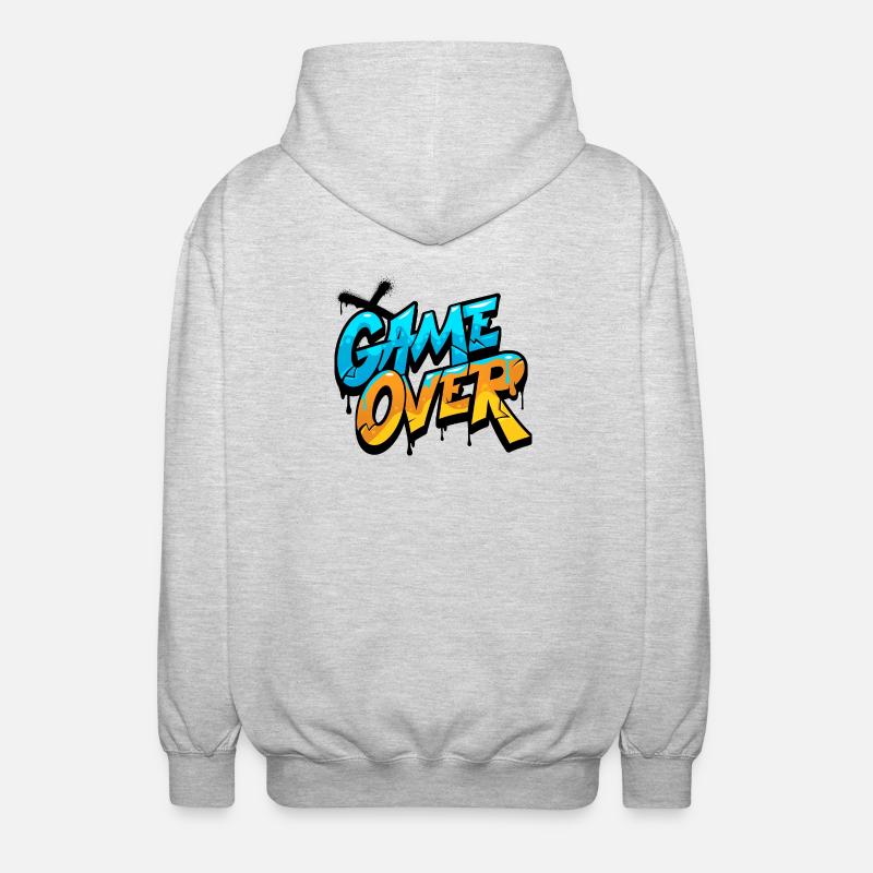 Game Over Graffiti Éclat - Veste à capuche unisexe - gris clair chiné
