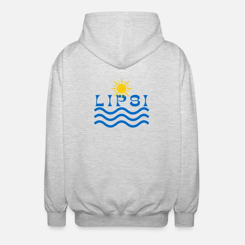 Lipsi Sun waves  - Unisex Hooded Jacket - light heather grey