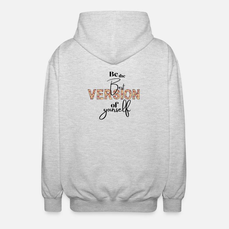 Version Florale Typo - Unisex Hooded Jacket - light heather grey