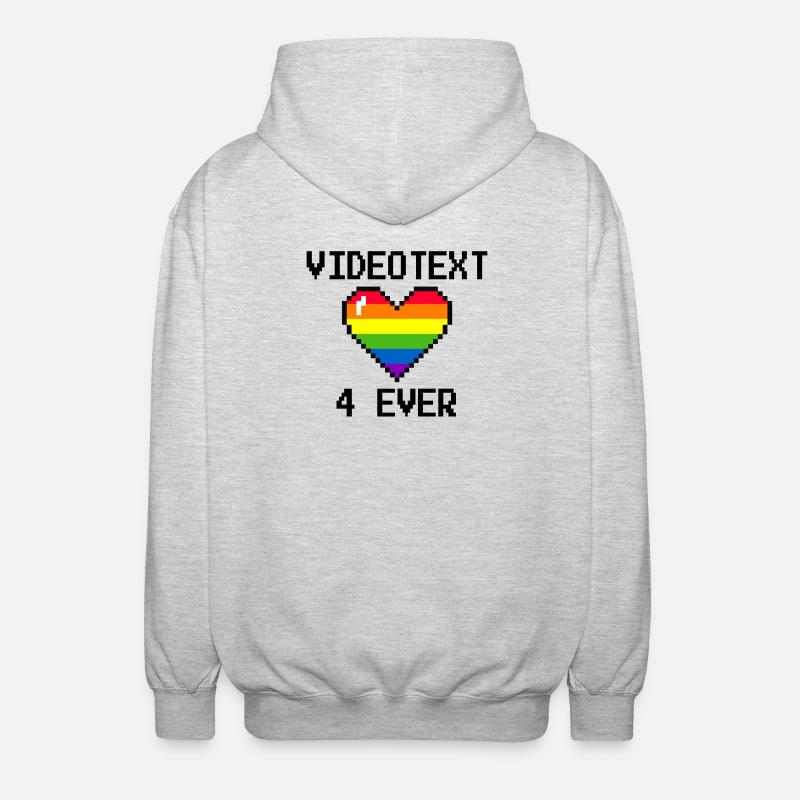 Videotext for ever - Unisex Kapuzenjacke - Hellgrau meliert