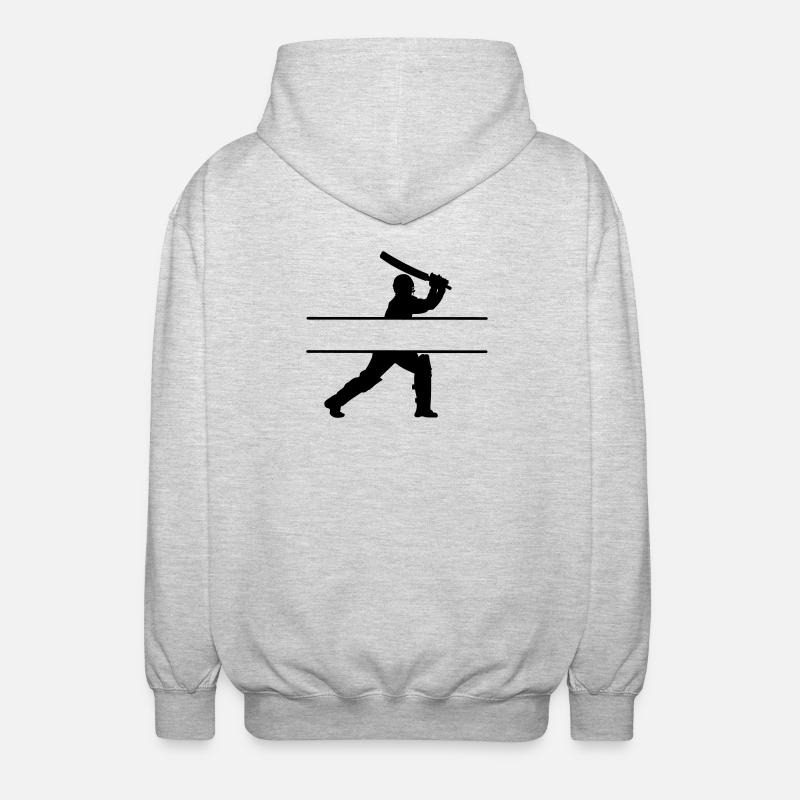 Cricket Eigenname Banner - Unisex Kapuzenjacke - Hellgrau meliert