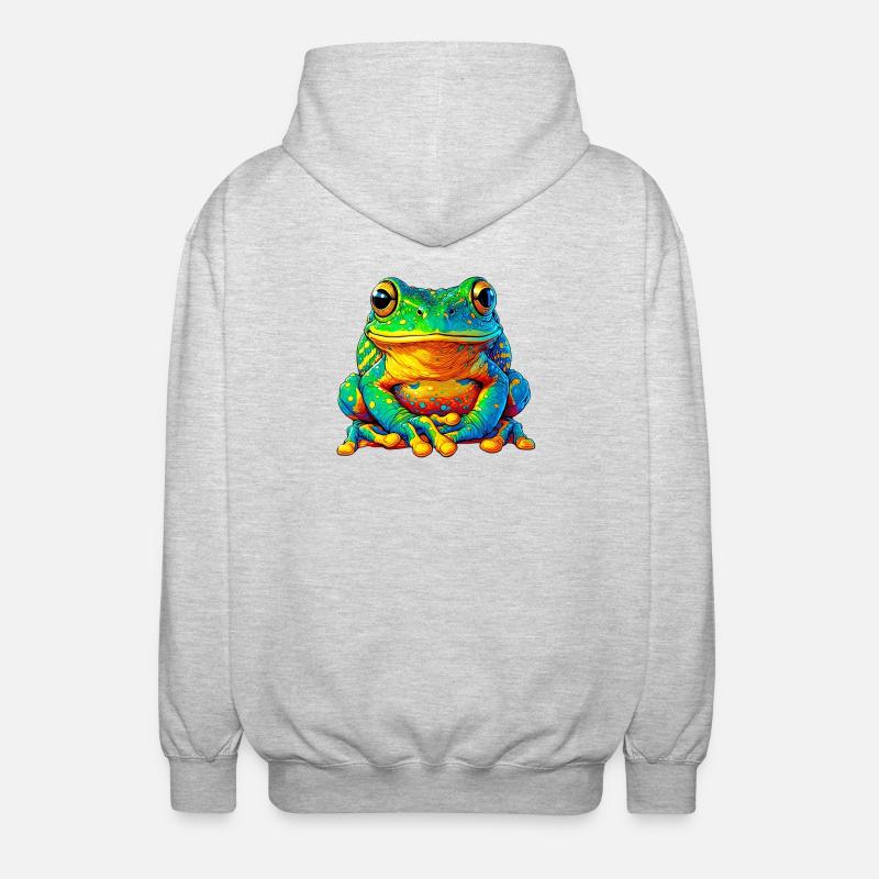 Grenouille - Veste à capuche unisexe - gris clair chiné