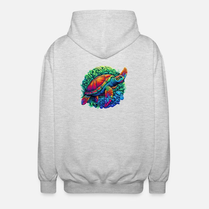 Turtle - Unisex Hooded Jacket - light heather grey