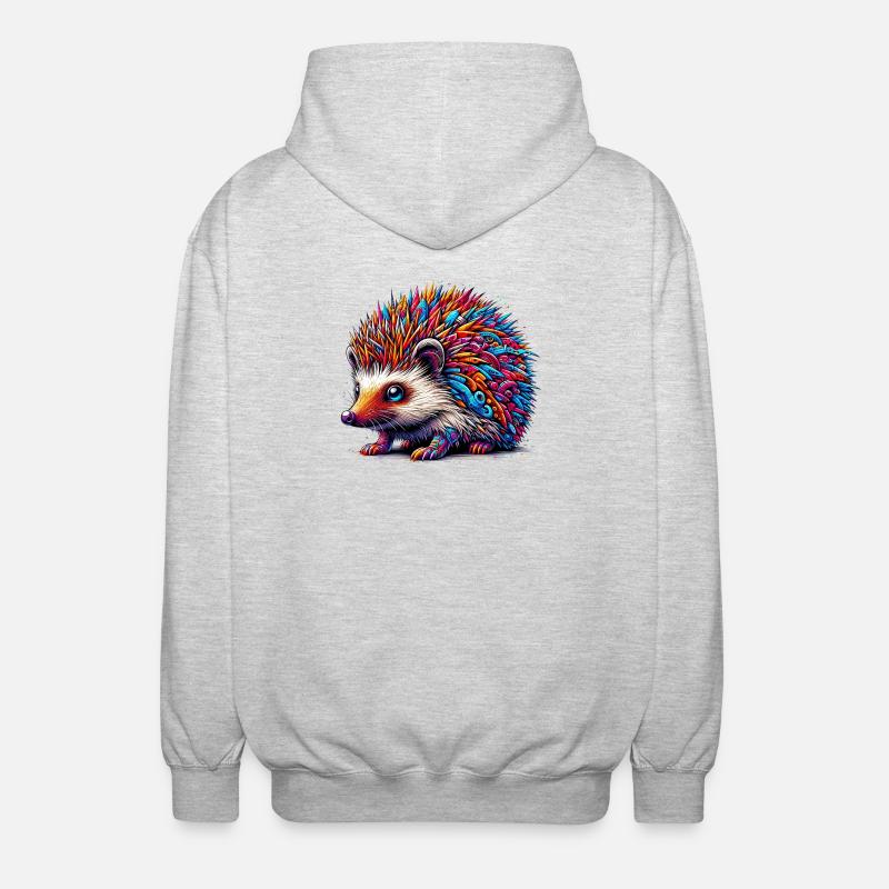 Hedgehog - Unisex Hooded Jacket - light heather grey