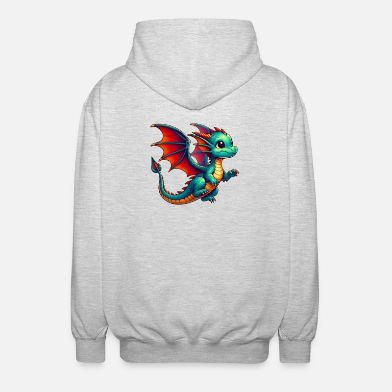 Dragon - Unisex Hooded Jacket - light heather grey