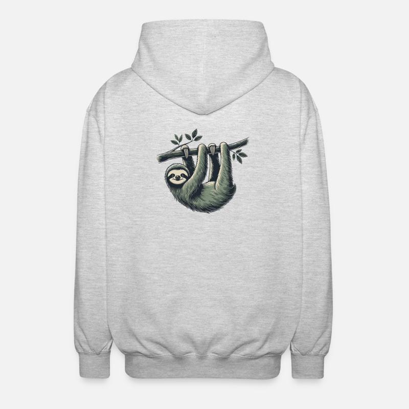 Sloth - Unisex Hooded Jacket - light heather grey