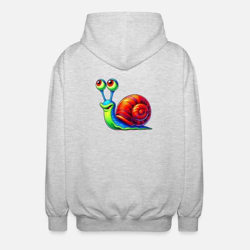Snail - Unisex Hooded Jacket - light heather grey