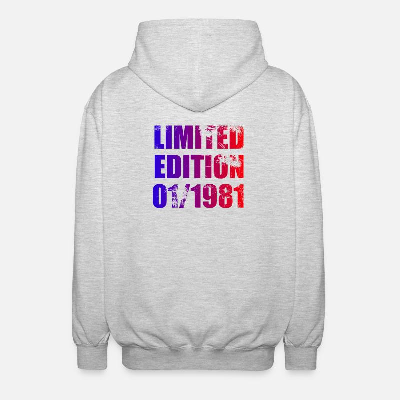 45e anniversaire Édition limitée 01/1981 - Veste à capuche unisexe - gris clair chiné