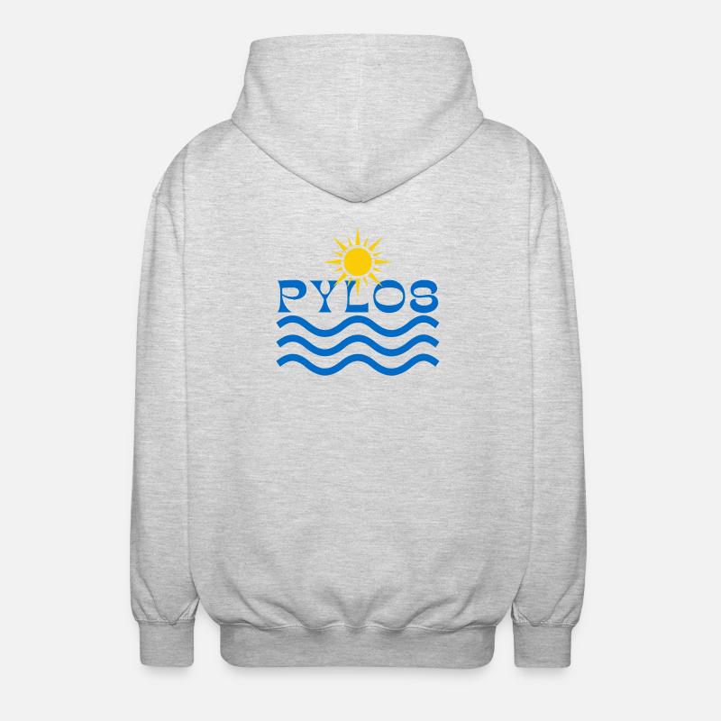 Pylos Sun Waves  - Unisex Hooded Jacket - light heather grey