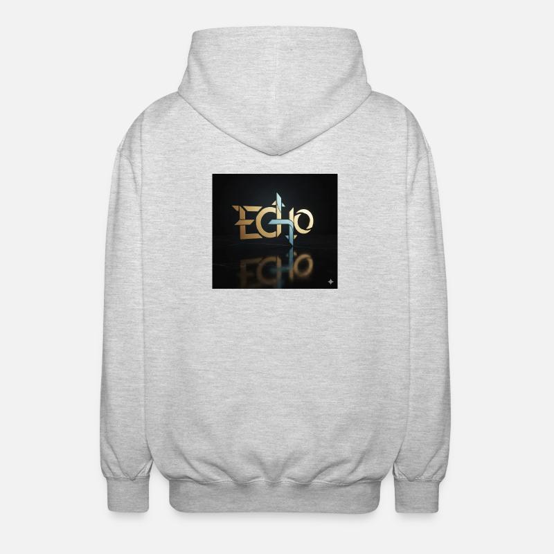 Jeu de lumière Echo Geometry - Veste à capuche unisexe - gris clair chiné
