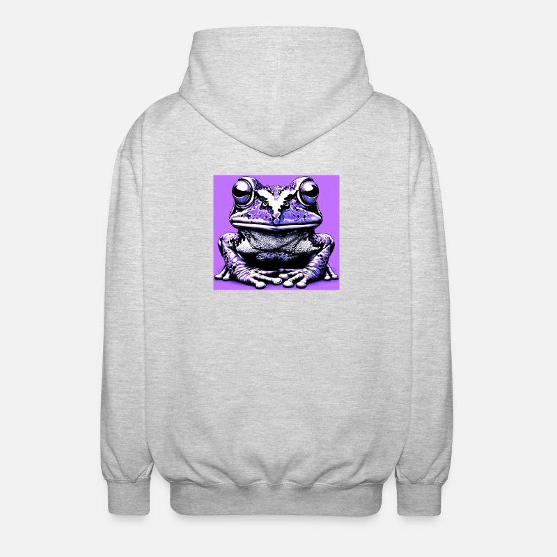 grenouille - Veste à capuche unisexe - gris clair chiné