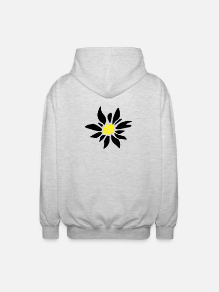 Edelweiss - Unisex Kapuzenjacke - Hellgrau meliert