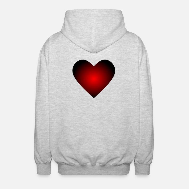 Cadeau Saint-Valentin Saint-Valentin - Veste à capuche unisexe - gris clair chiné