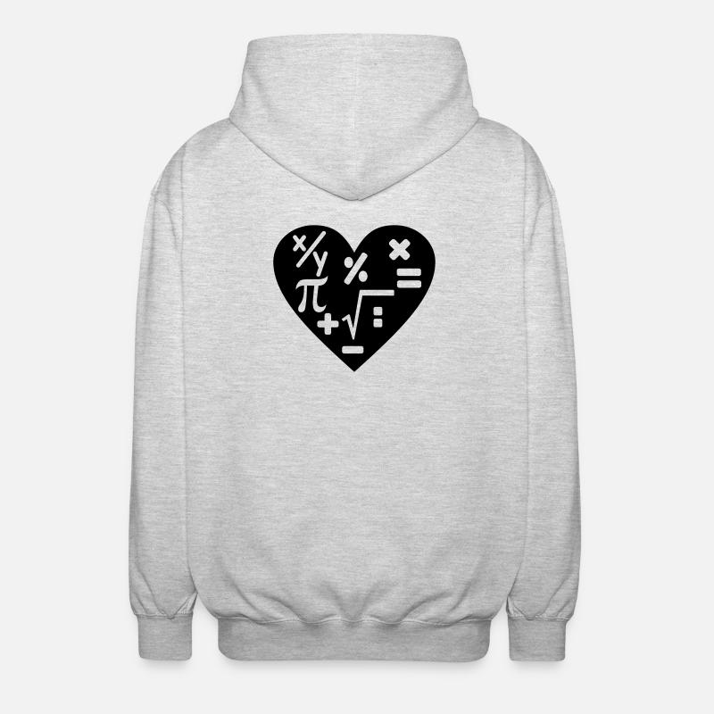Math arithmetic - Unisex Hooded Jacket - light heather grey