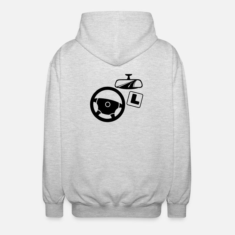 Driving instructor logo - Unisex Hooded Jacket - light heather grey