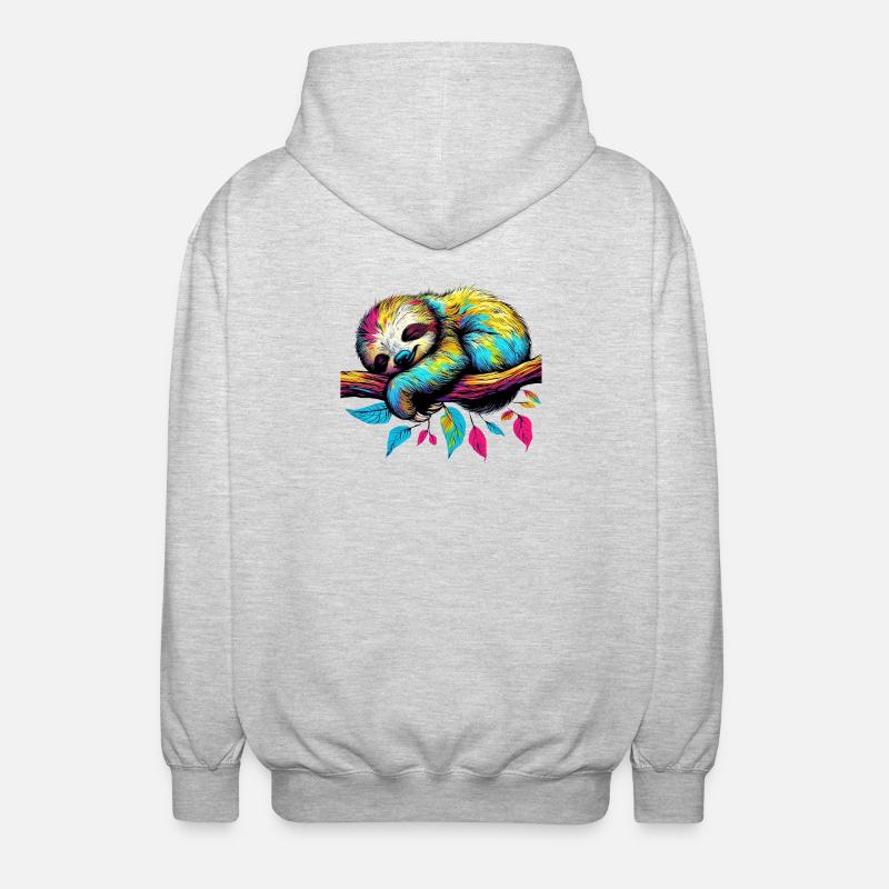 Faultier - Unisex Kapuzenjacke - Hellgrau meliert