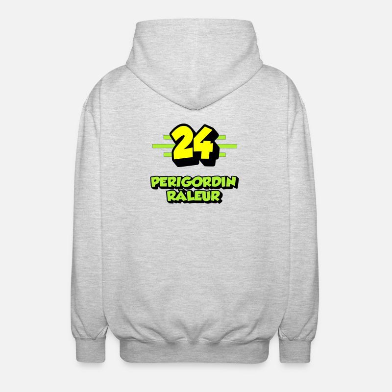 Klagendes Périgordin - Unisex Kapuzenjacke - Hellgrau meliert