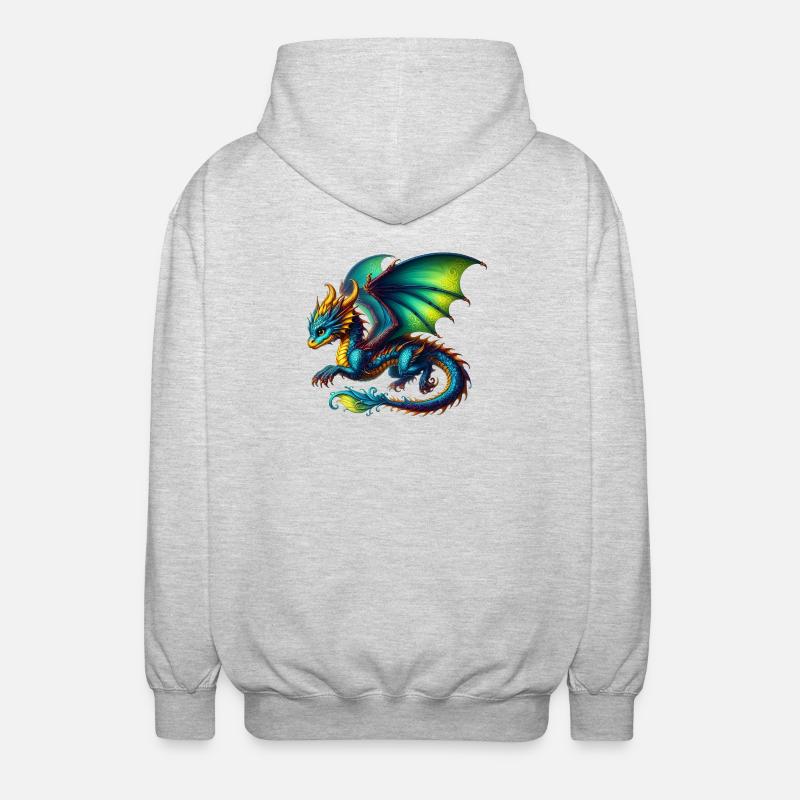 Dragon - Unisex Hooded Jacket - light heather grey