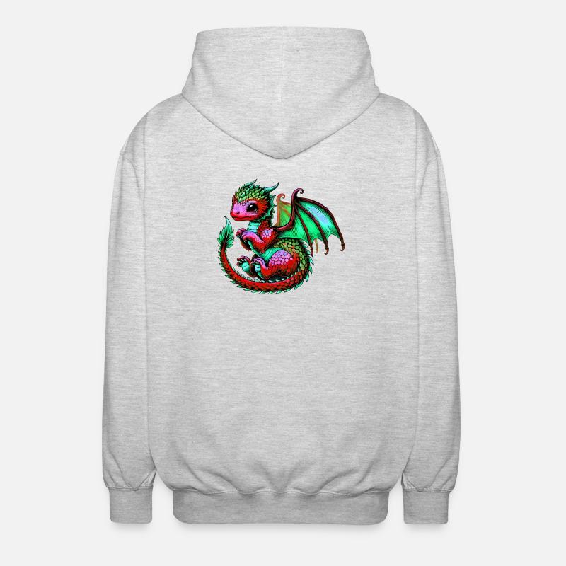 Dragon - Veste à capuche unisexe - gris clair chiné