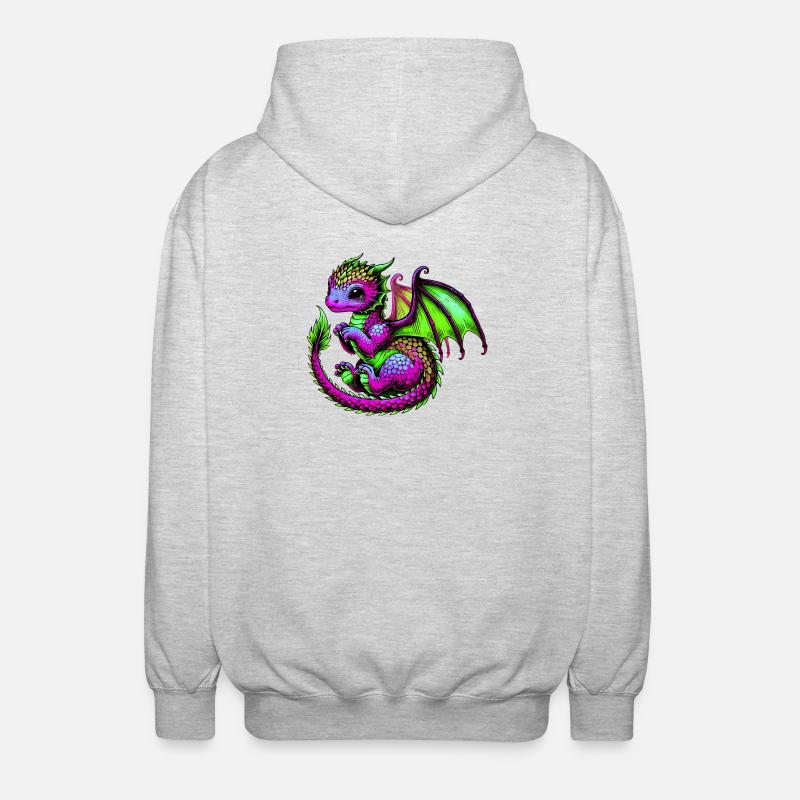 Dragon - Veste à capuche unisexe - gris clair chiné