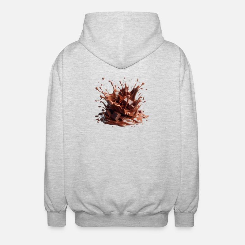Éruption chocolatée - Veste à capuche unisexe - gris clair chiné
