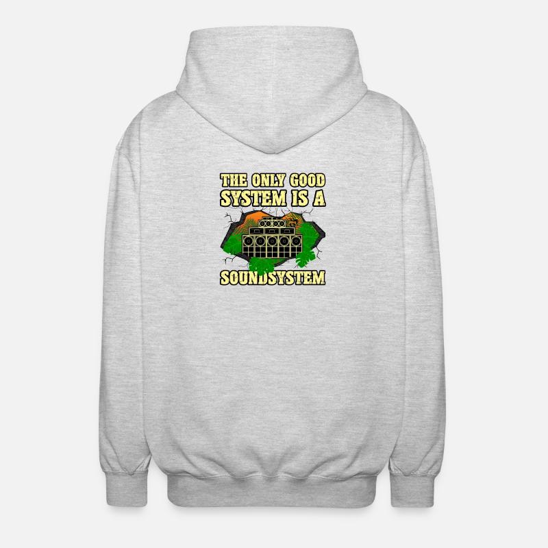 Système de son Dub - Veste à capuche unisexe - gris clair chiné