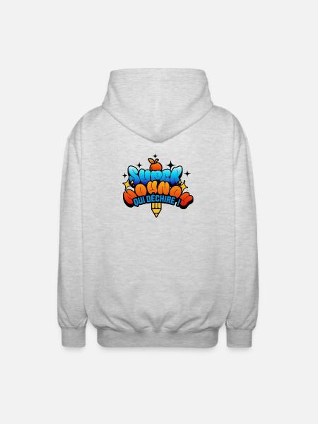 Super nounou qui déchire - Veste à capuche unisexe - gris clair chiné