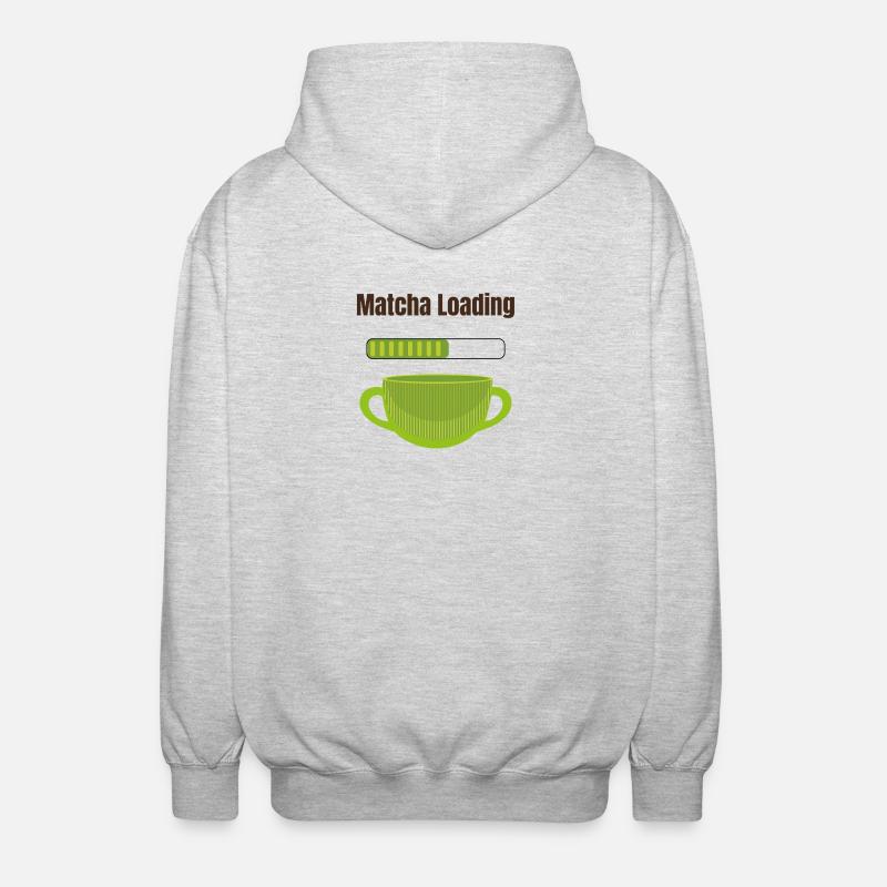 Matcha Loading - Unisex Hooded Jacket - light heather grey