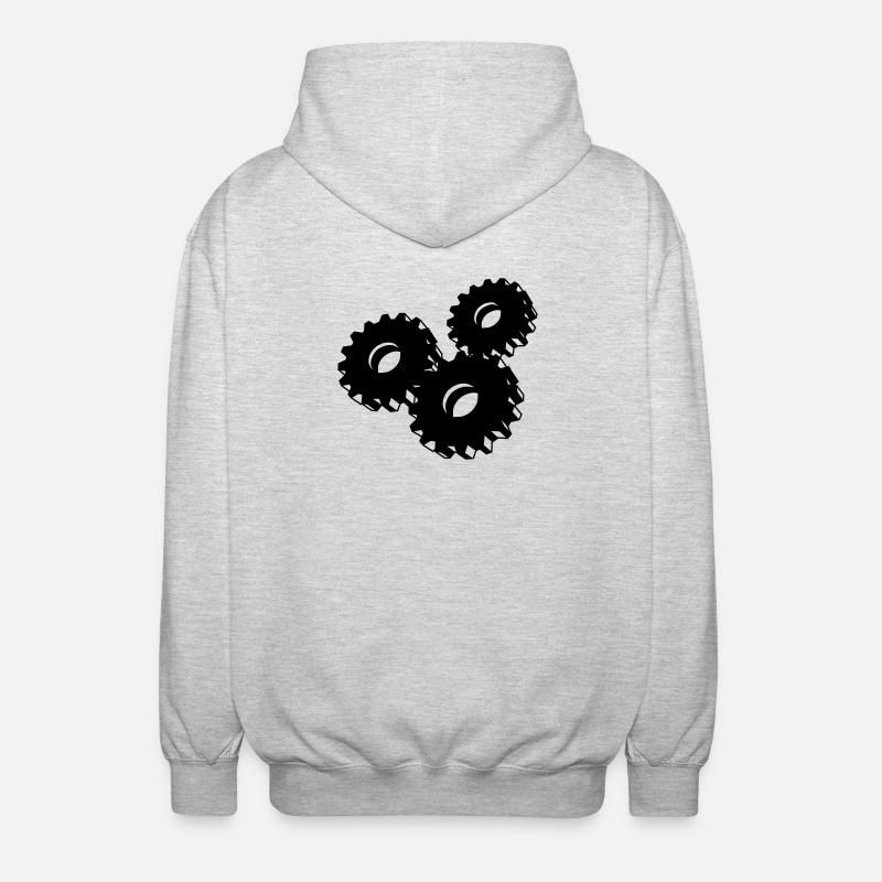 Roue dentée - Veste à capuche unisexe - gris clair chiné