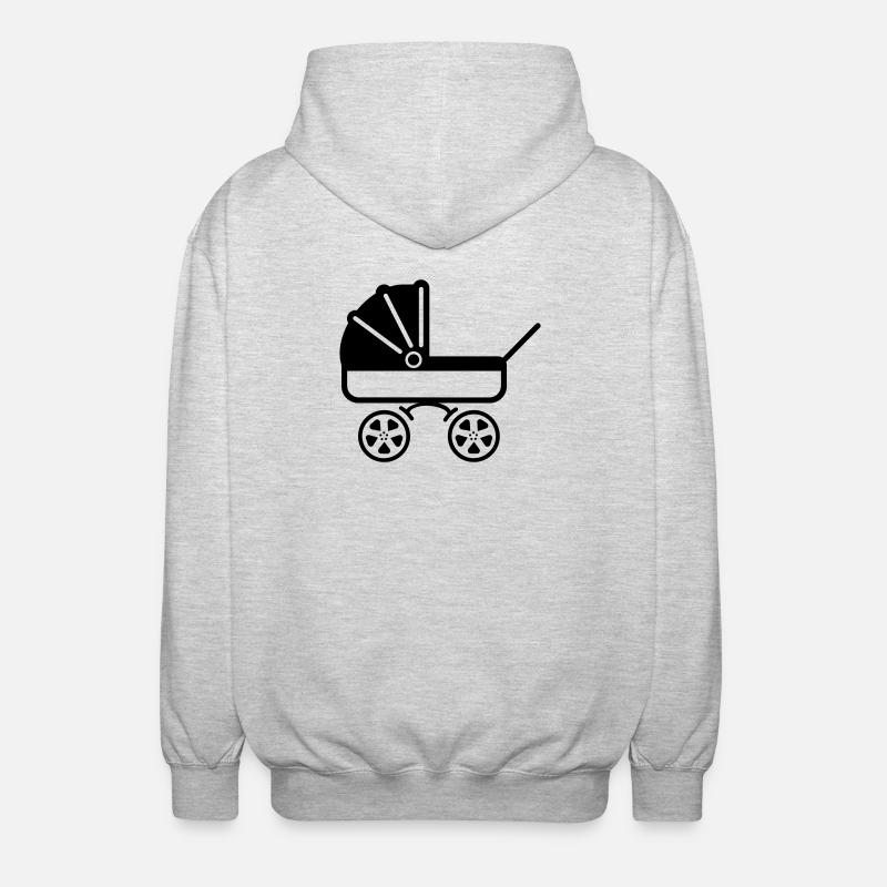 Pram stroller - Unisex Hooded Jacket - light heather grey