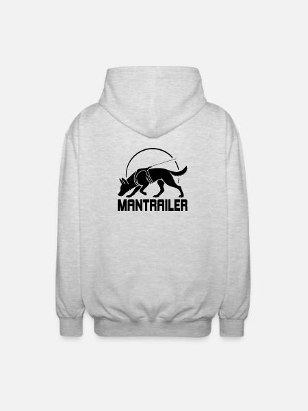 Malinois MANTRAILER Suchhunde Hunde Wilsigns - Unisex Kapuzenjacke - Hellgrau meliert